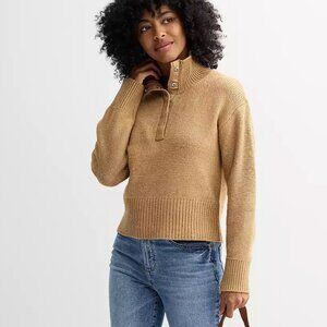 Kohl's Sonoma Goods For Life® Quarter Snap Pullover, size small, barric beige